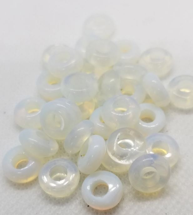2 pieces Gemstone Rondelle Beads, 10.5x4.5mm, Hole 4mm, Hair Jewelry, Beard Jewelry, Dreadlock Beads