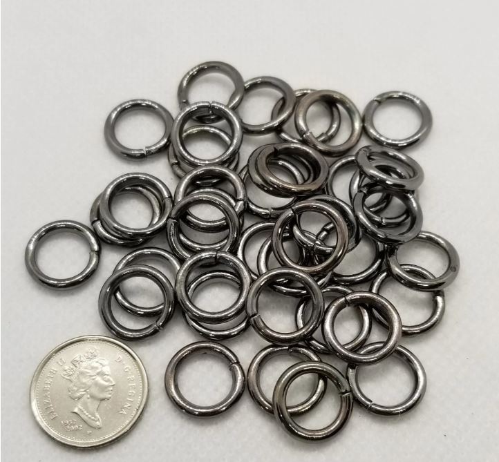 20 pieces Large Jump Rings, Unsoldered, Choose Silver, Gold or Gunmetal, 12 Gauge, 12x2mm, Inner diam 8mm, Beard or Hair Jewelry, Chain Link