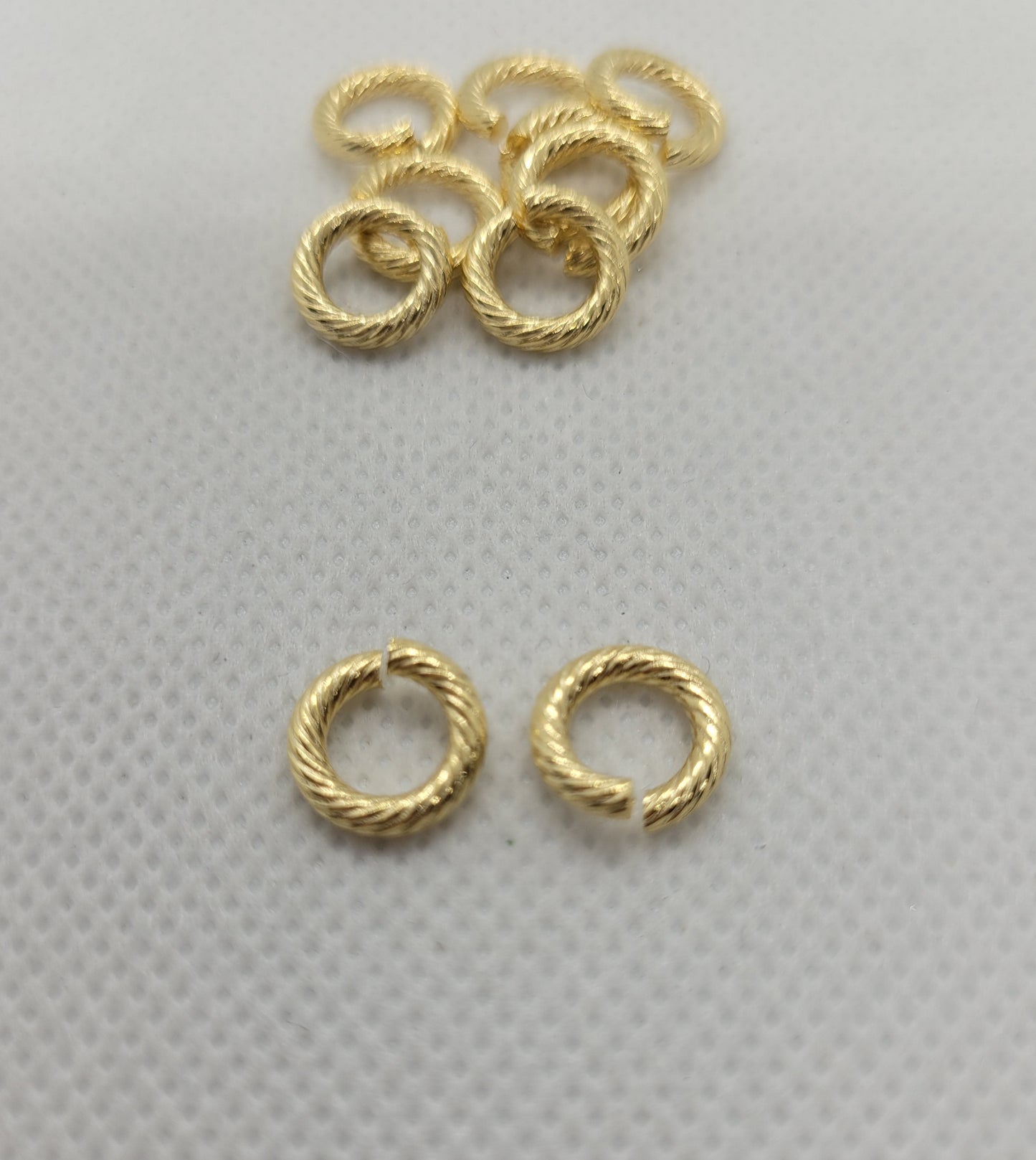 Large Open Jump Rings, 304 Stainless Steel, 10 pieces, Silver or Golden, 10x2mm, Inner Diameter: 6mm, Unique Twisted Jump Rings