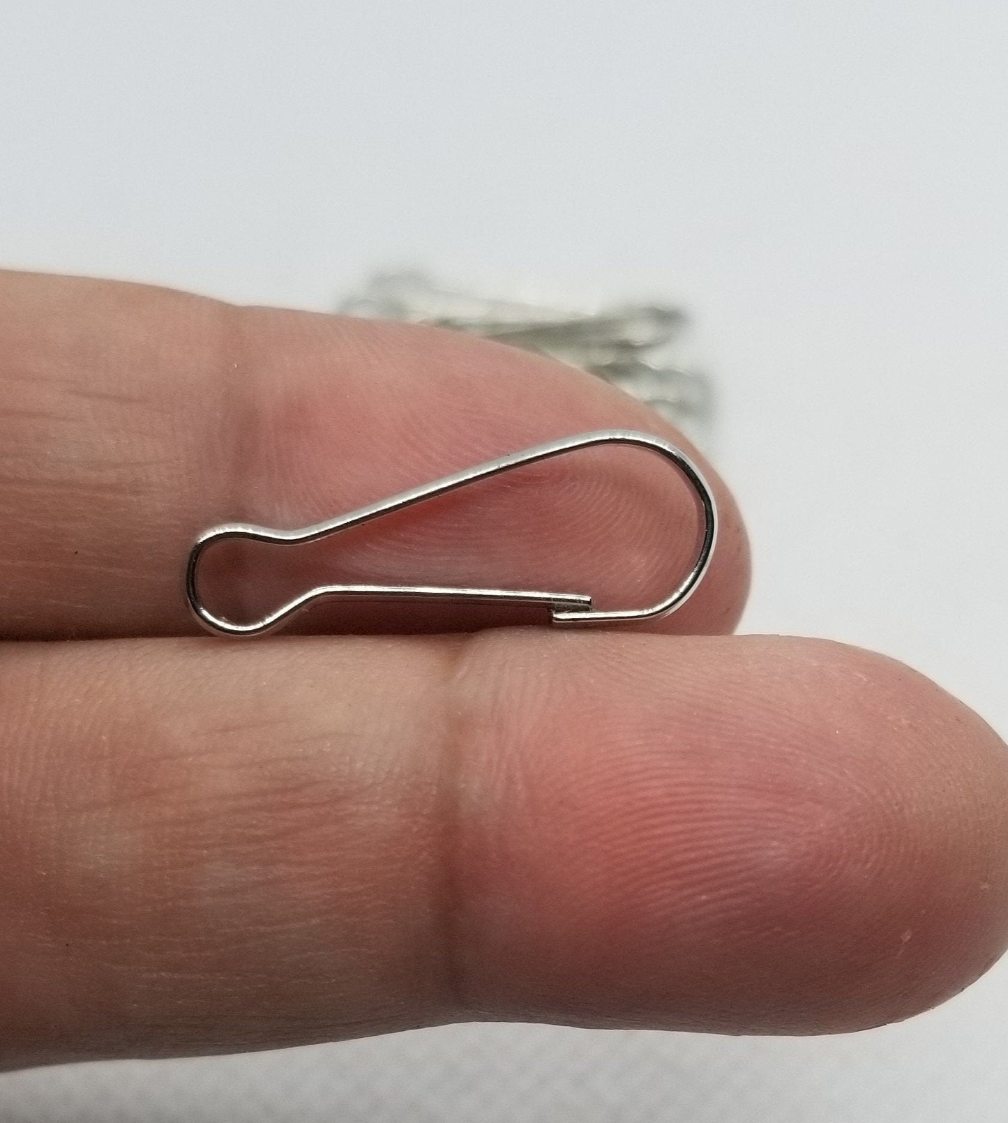 10 pieces Silver Snap Hooks, Lanyard Clips, ID Tag Hooks, CIasp Findings, Snap Clips, Nickel Free, Platinum, 23.5x8x1.5mm