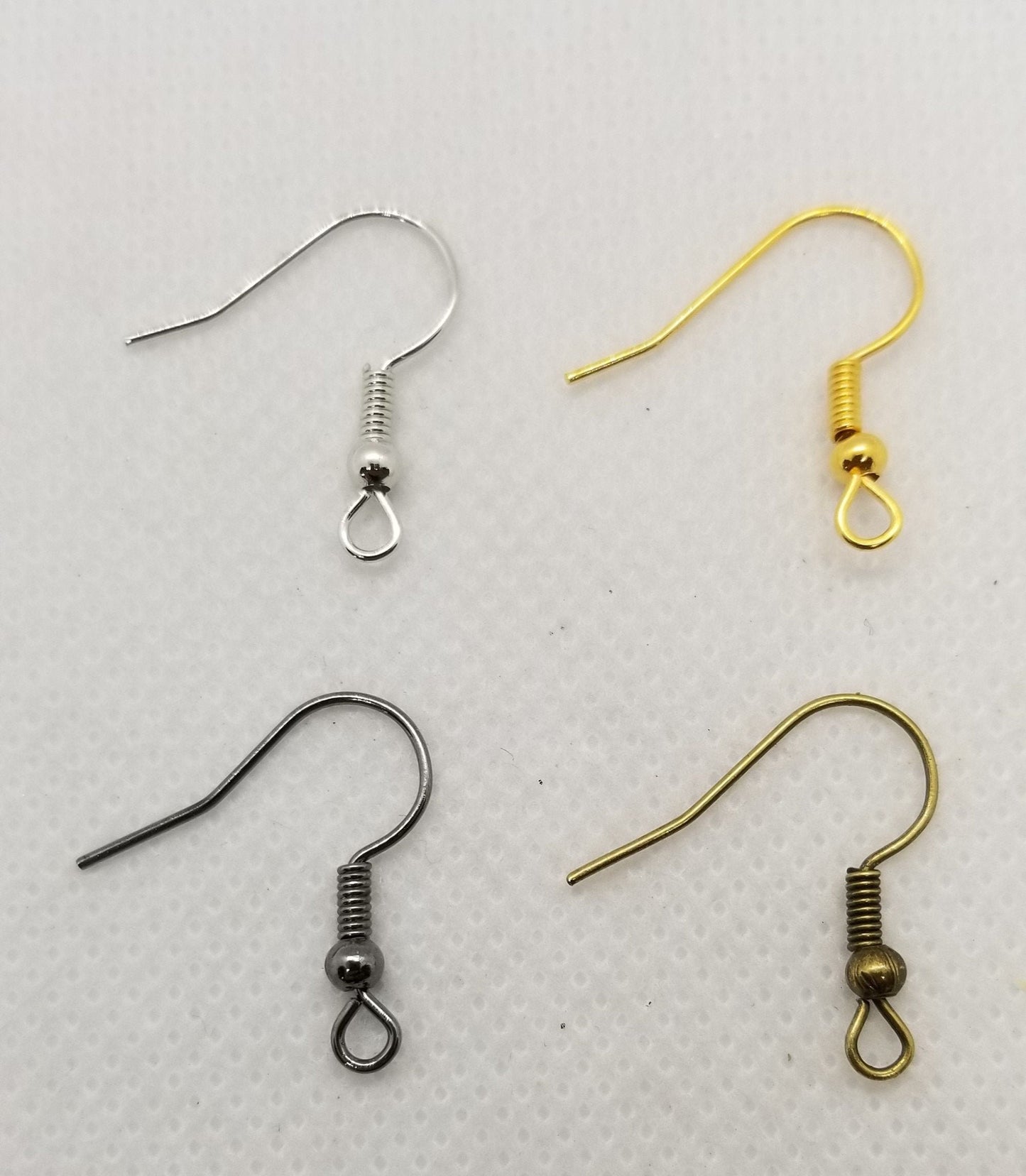 40 pieces Earring Hooks, Ear Wire, Cadmium, Nickel, Lead Free, Choose from 4 colours, Silver, Gold, Bronze or Gunmetal, 18x0.8mm, Hole 2mm