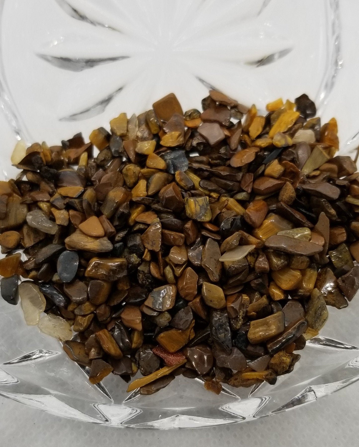 30 grams Tigers Eye Crystal Chips, Natural, No Hole, Undrilled, Small to Medium size, about 2~8x2~4mm