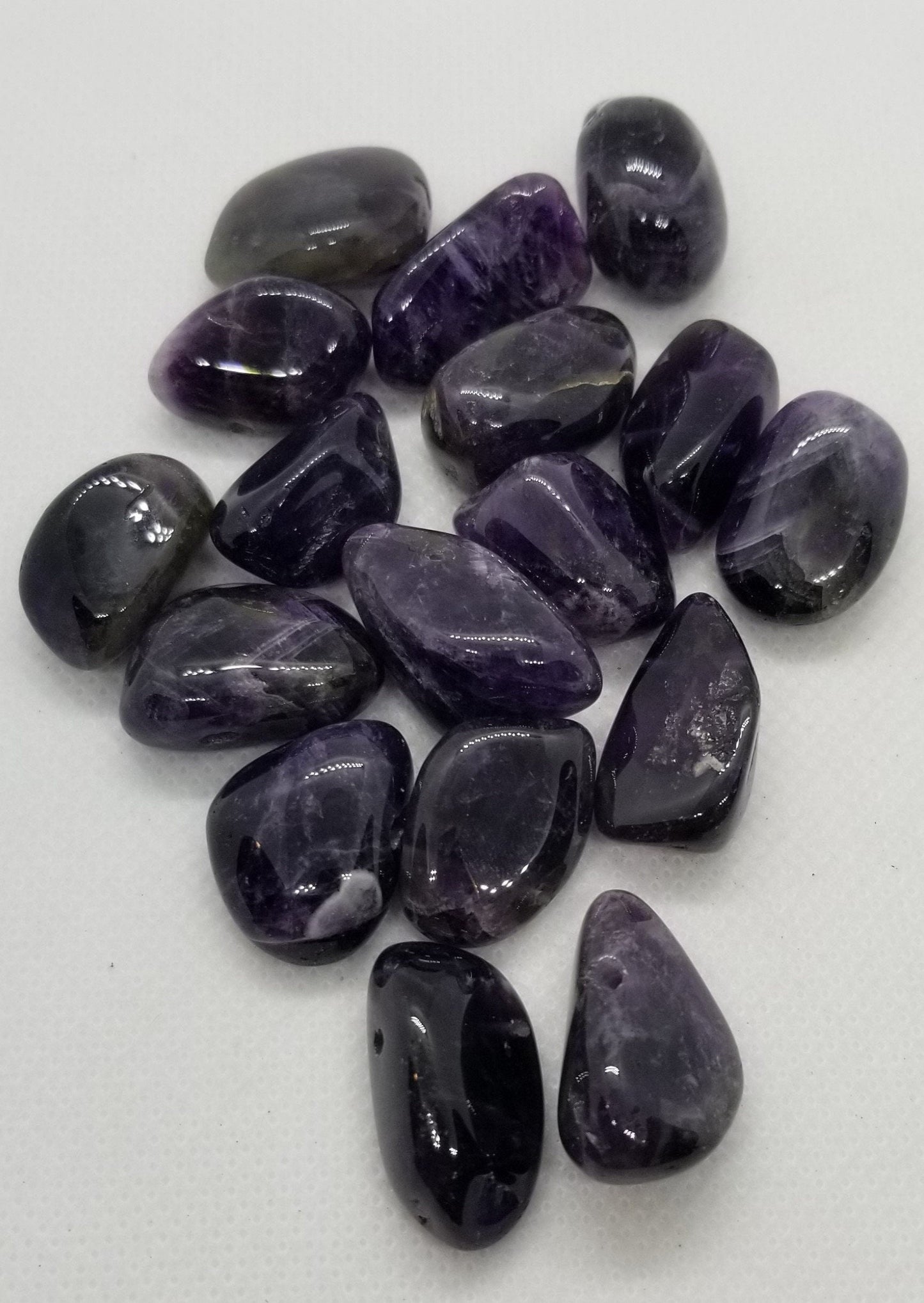 4 pcs Natural Amethyst crystals w deep purple colour, rough polish, focal, pendant, approx 23~30x12~20x6~17mm, Hole 2mm, Top Drilled