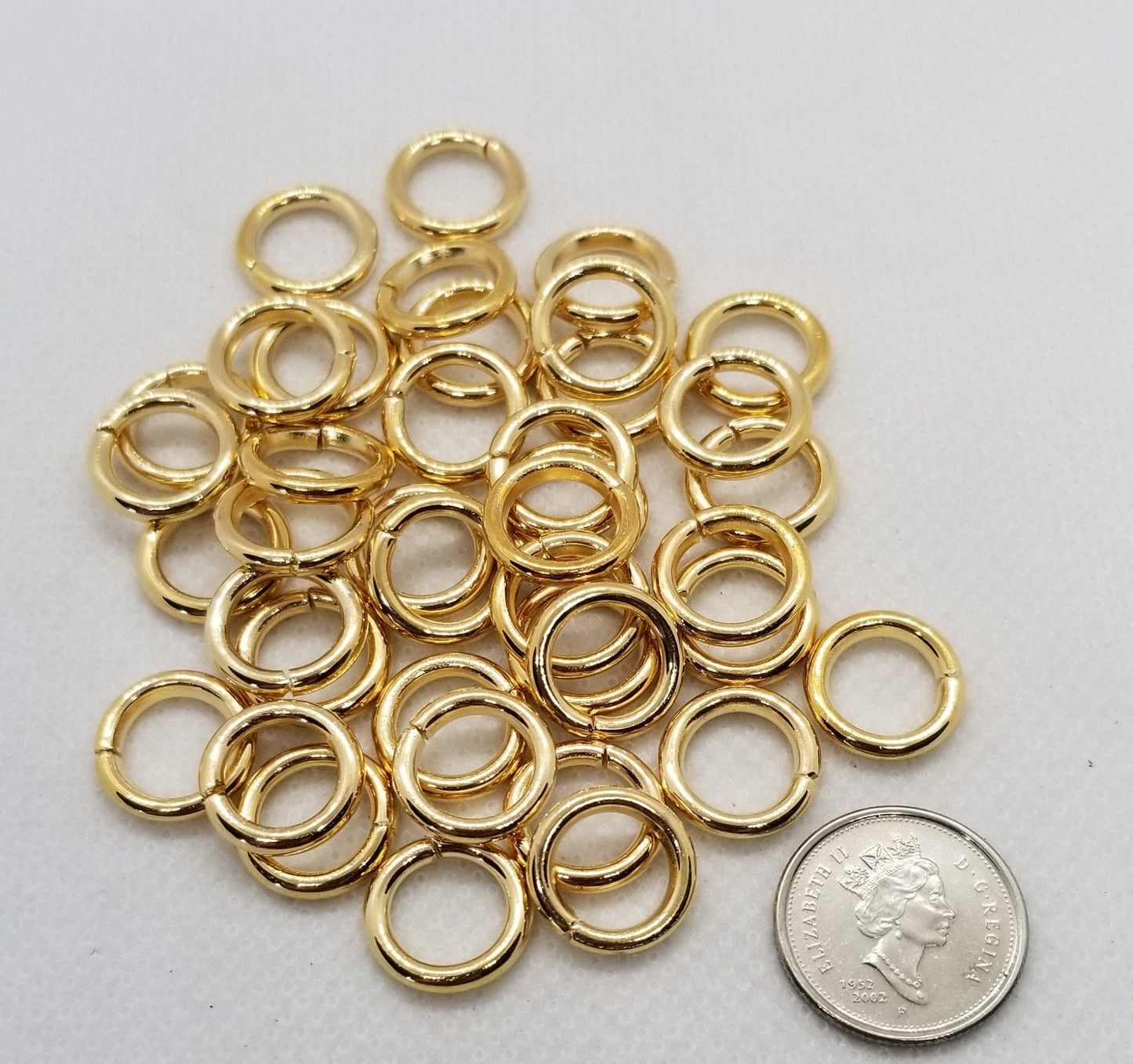 20 pieces Large Jump Rings, Unsoldered, Choose Silver, Gold or Gunmetal, 12 Gauge, 12x2mm, Inner diam 8mm, Beard or Hair Jewelry, Chain Link
