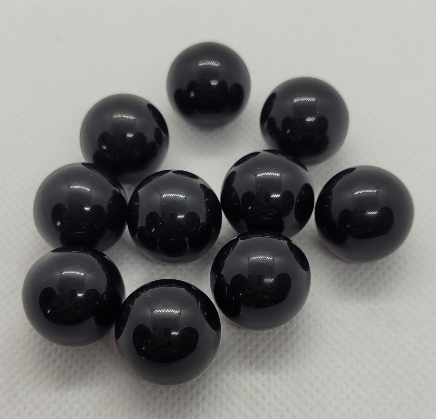 2 pieces Natural Obsidian Spheres, 18mm Round, Gemstone, No Hole, Undrilled