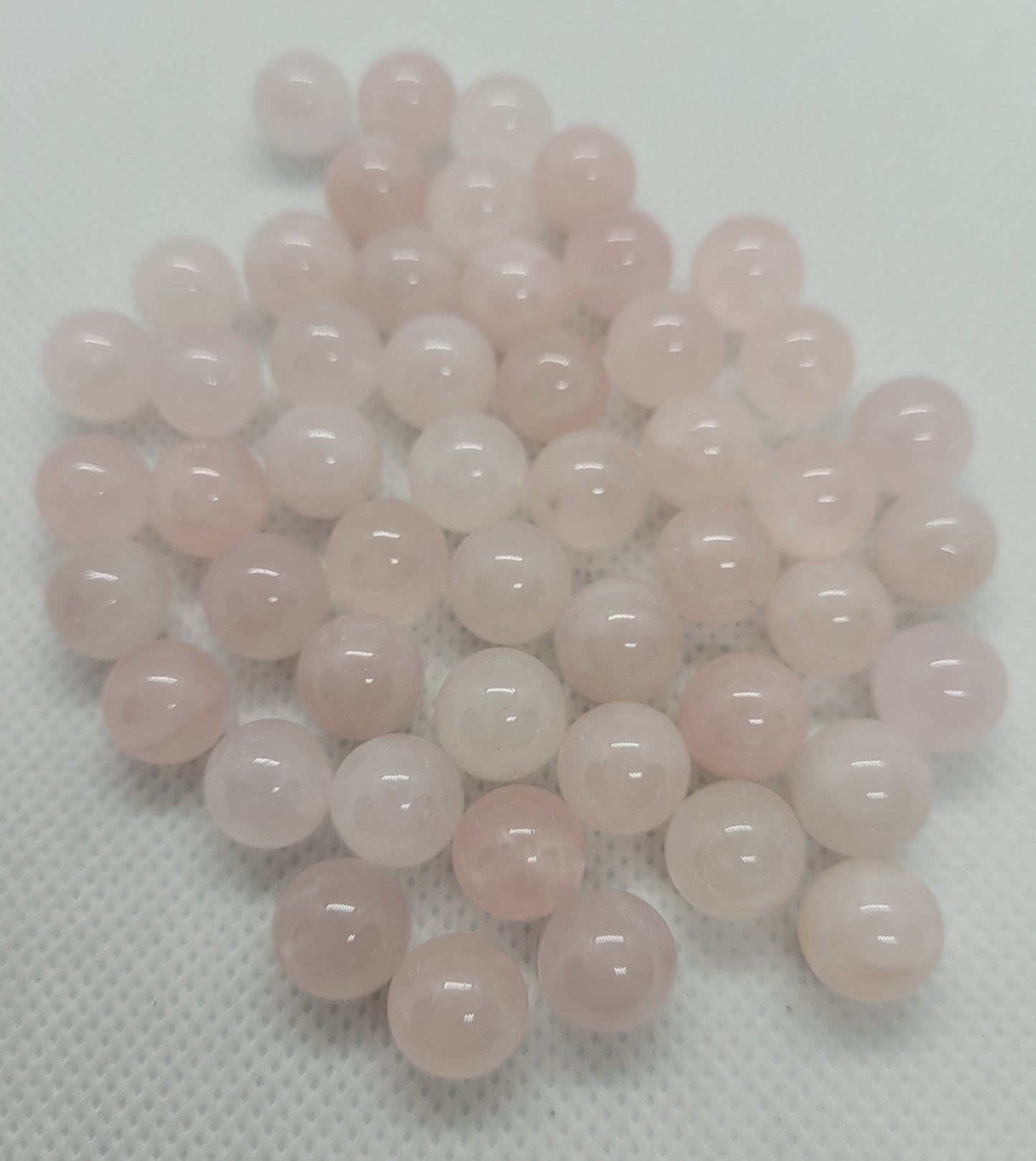 4 pieces Natural Rose Quartz Beads, 10mm Round, Hole 1mm, Half Drilled for earrings, pendants, drops, dangles, Natural Gemstone Supplies