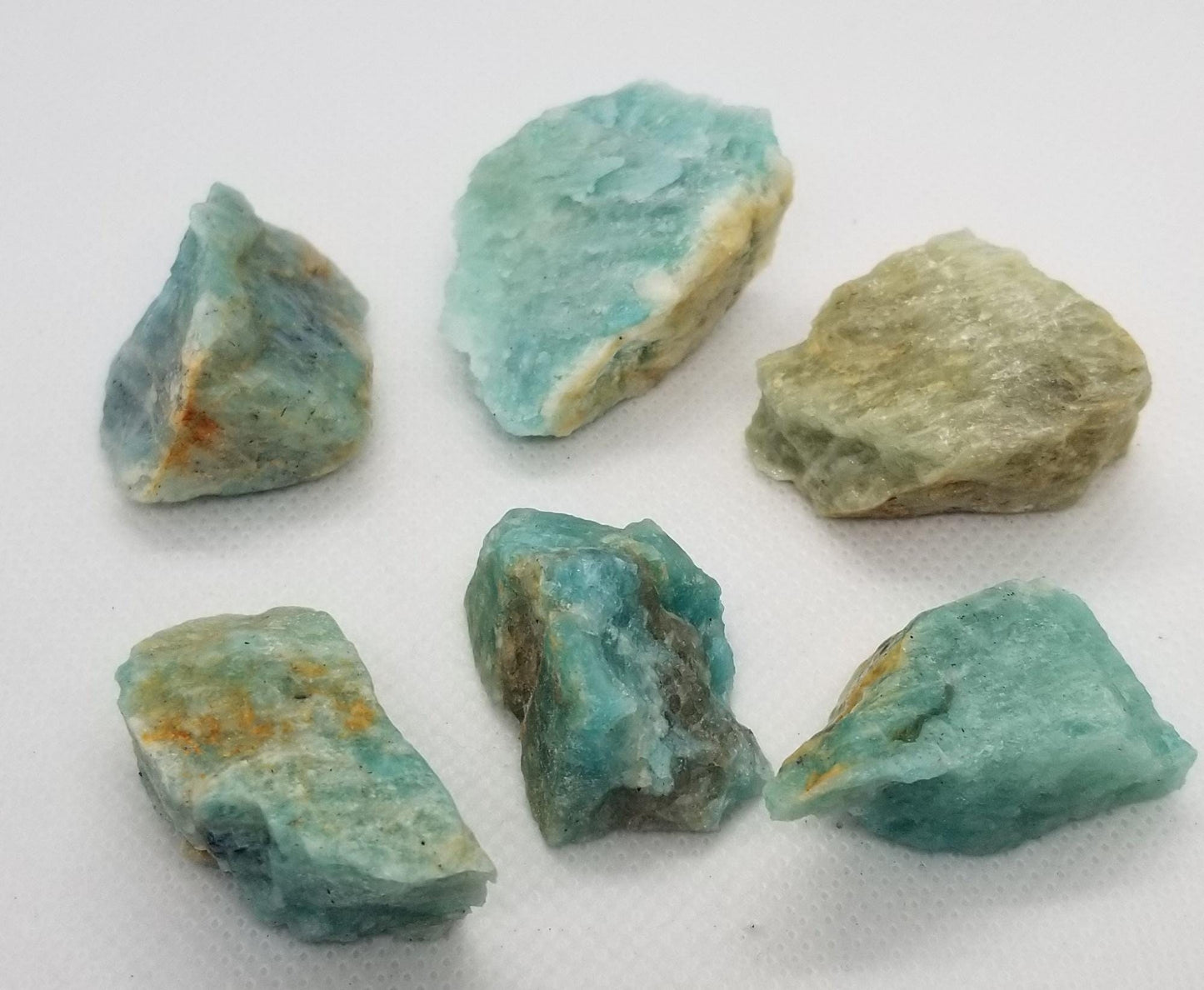 Natural Amazonite, Uncut Rough Raw Amazonite, 4 pieces Gemstone Crystal, jewelry making, wire wrapping
