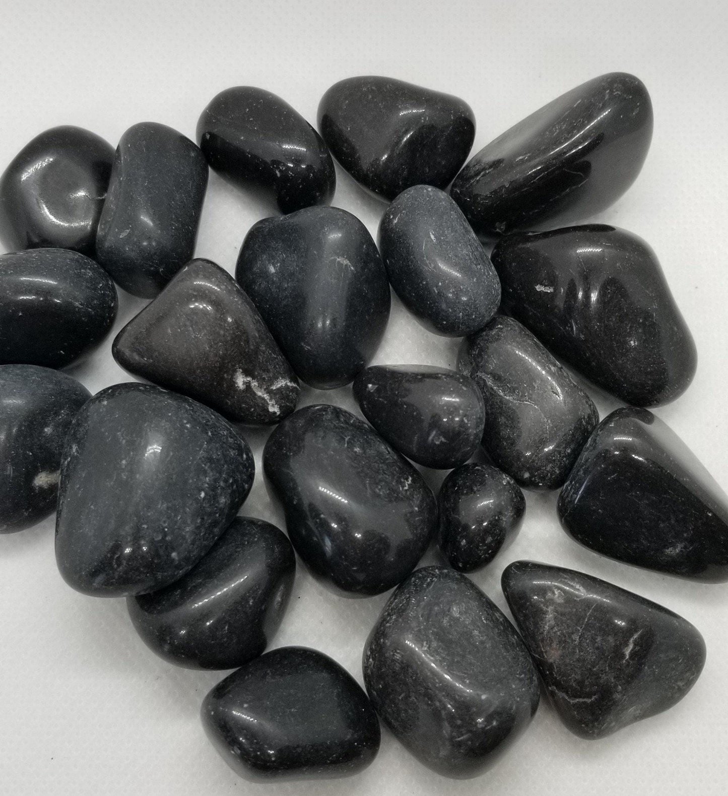 Natural Black Onyx, Real Black Onyx, Tumbled Stone, 4 pieces for Wire wrapping, Jewelry making, Undrilled