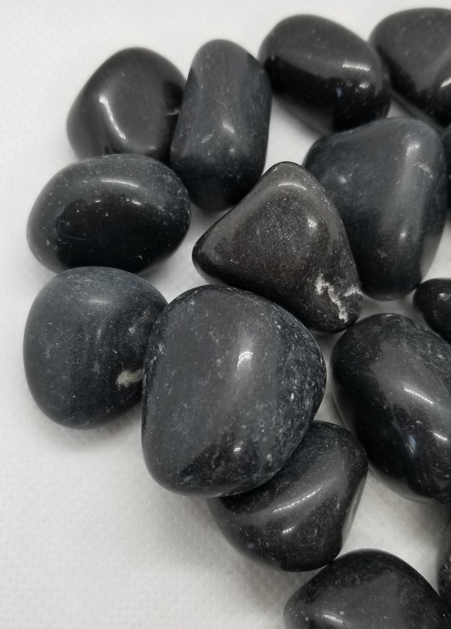 Natural Black Onyx, Real Black Onyx, Tumbled Stone, 4 pieces for Wire wrapping, Jewelry making, Undrilled