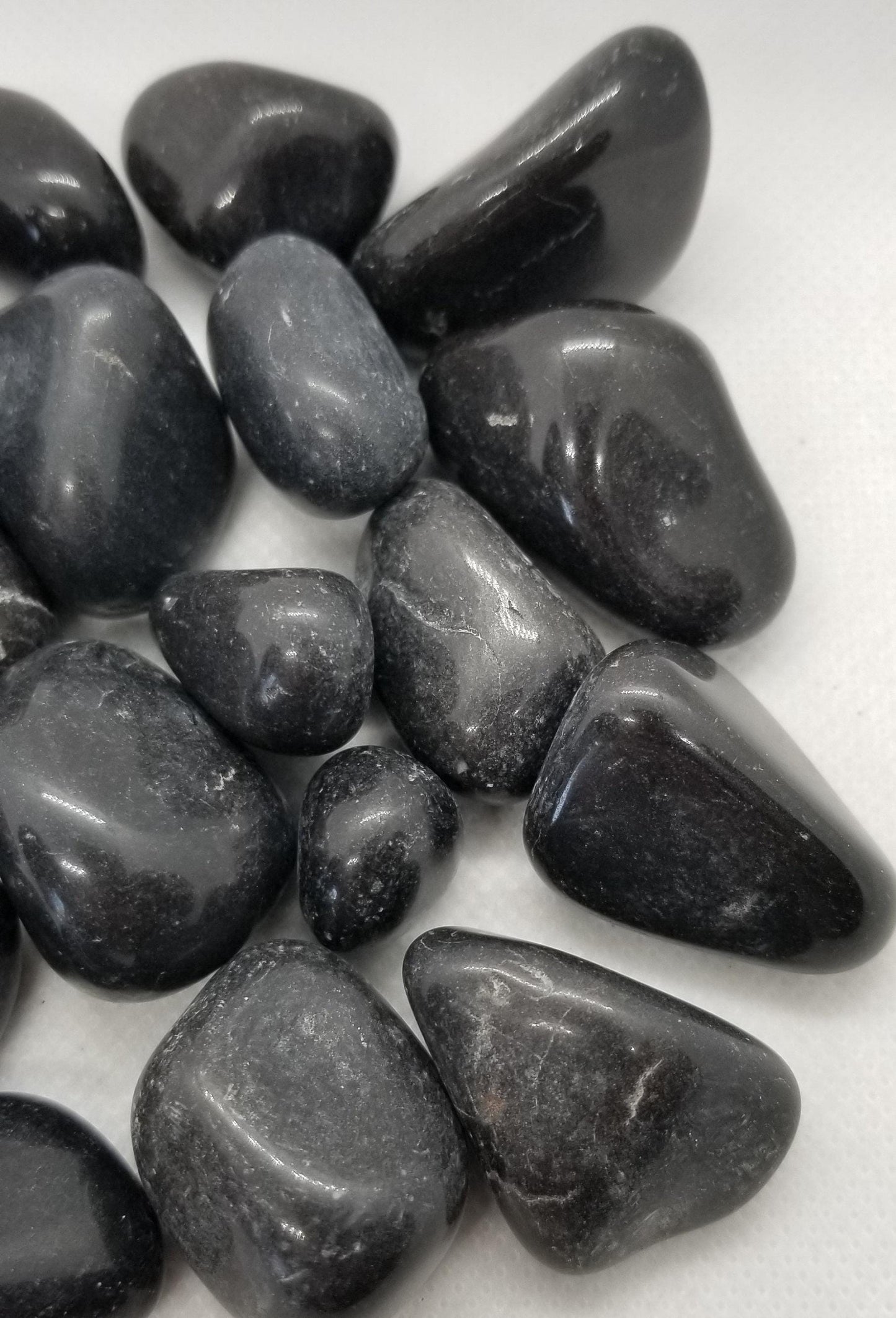 Natural Black Onyx, Real Black Onyx, Tumbled Stone, 4 pieces for Wire wrapping, Jewelry making, Undrilled