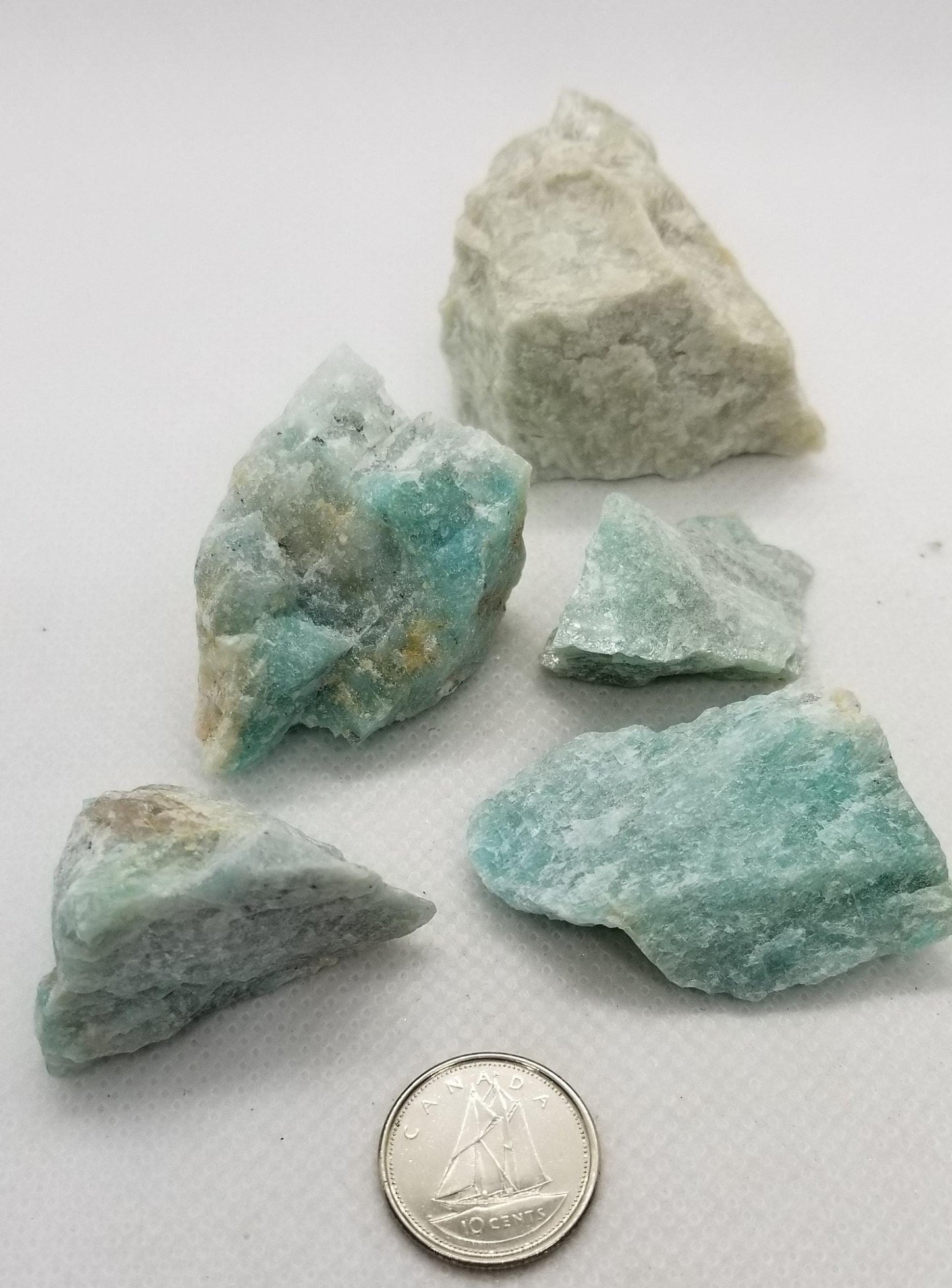 Natural Amazonite, Uncut Rough Raw Amazonite, 4 pieces Gemstone Crystal, jewelry making, wire wrapping