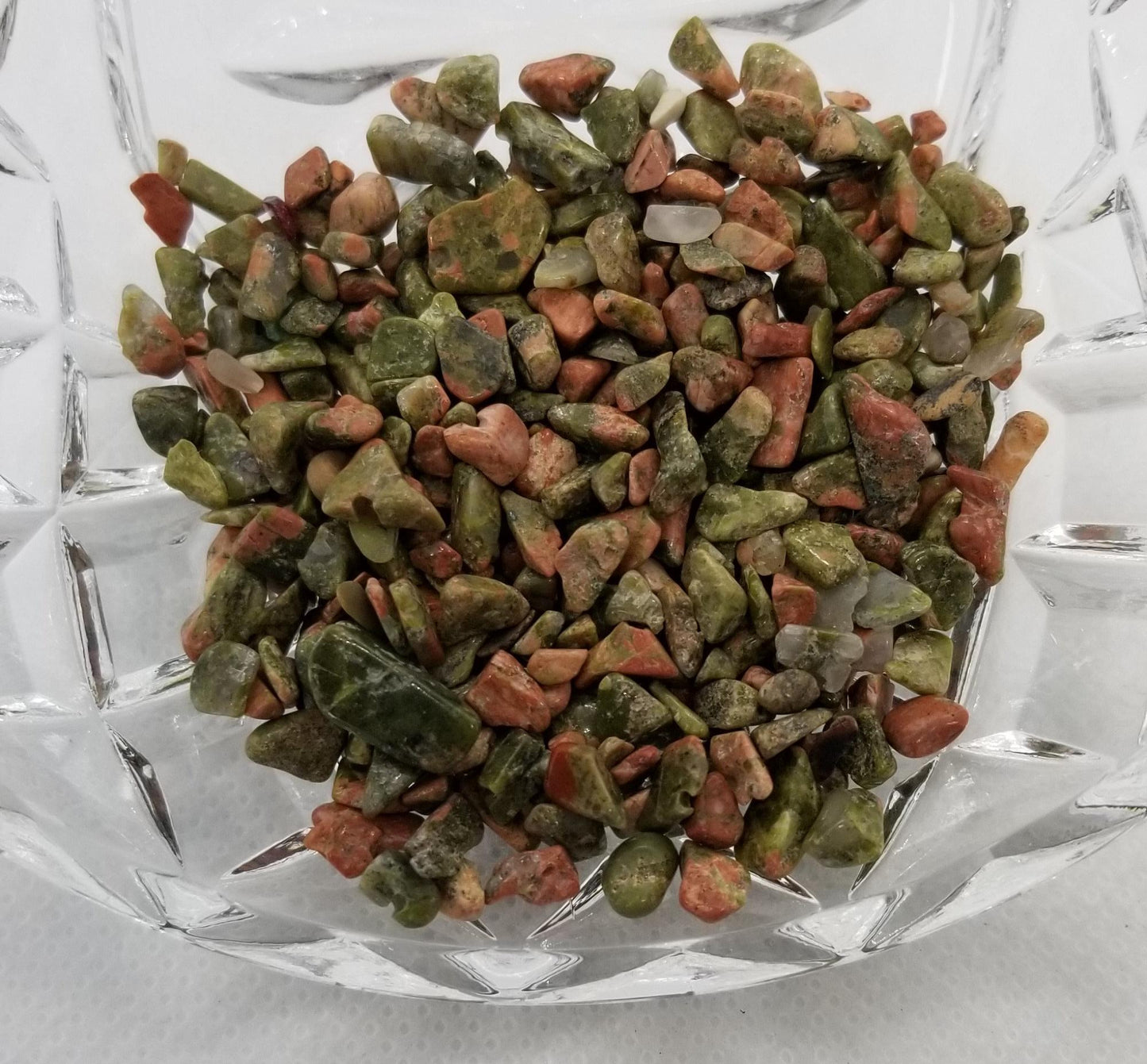 30 grams Natural Unakite Crystal Chips, No Hole, Undrilled, Small to Medium size, about 2~8x2~4mm