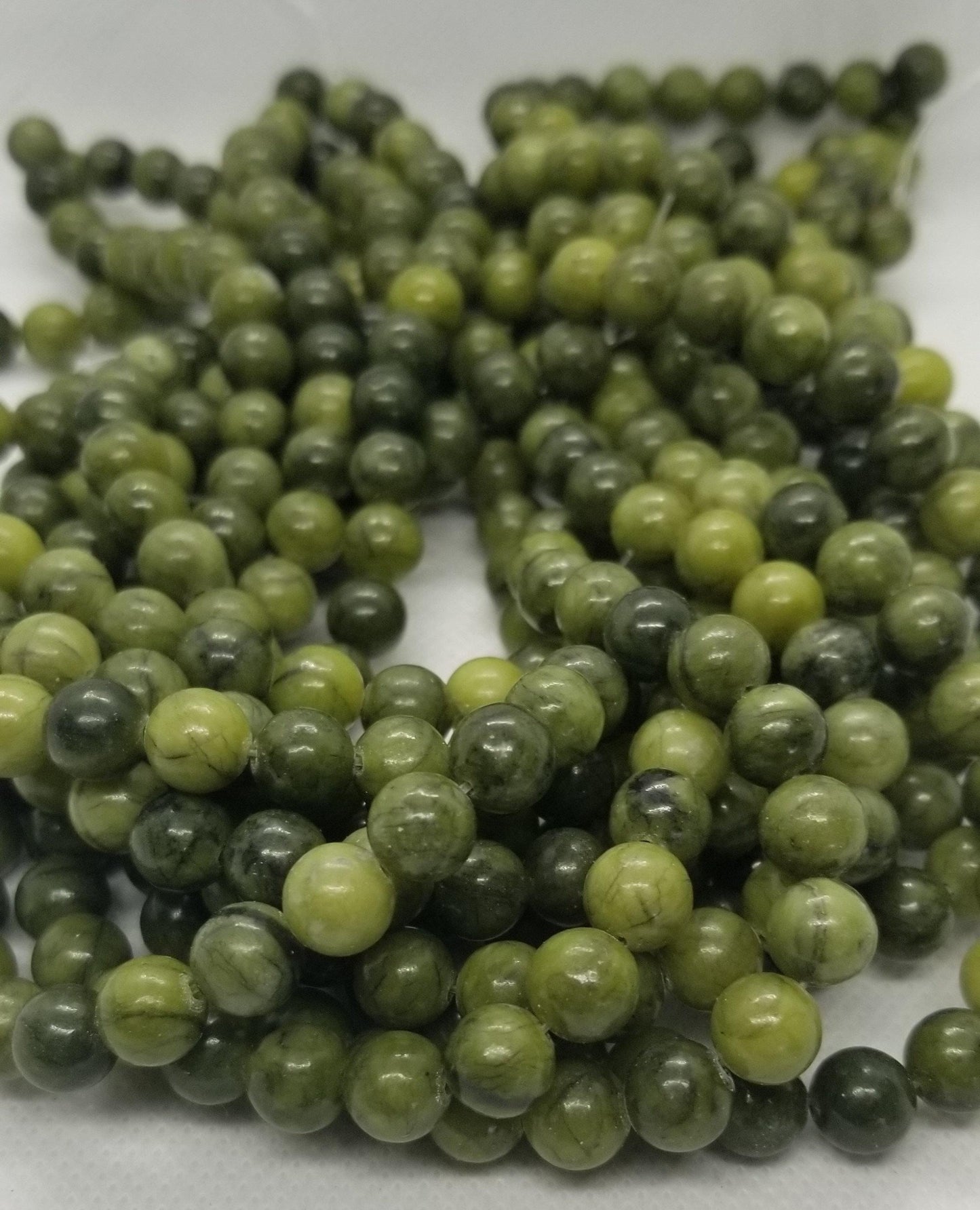 1 strand Natural Taiwan Jade Beads, Round, Polished, 8mm, Hole 1mm, about 45pcs/strand, Full 15" strand
