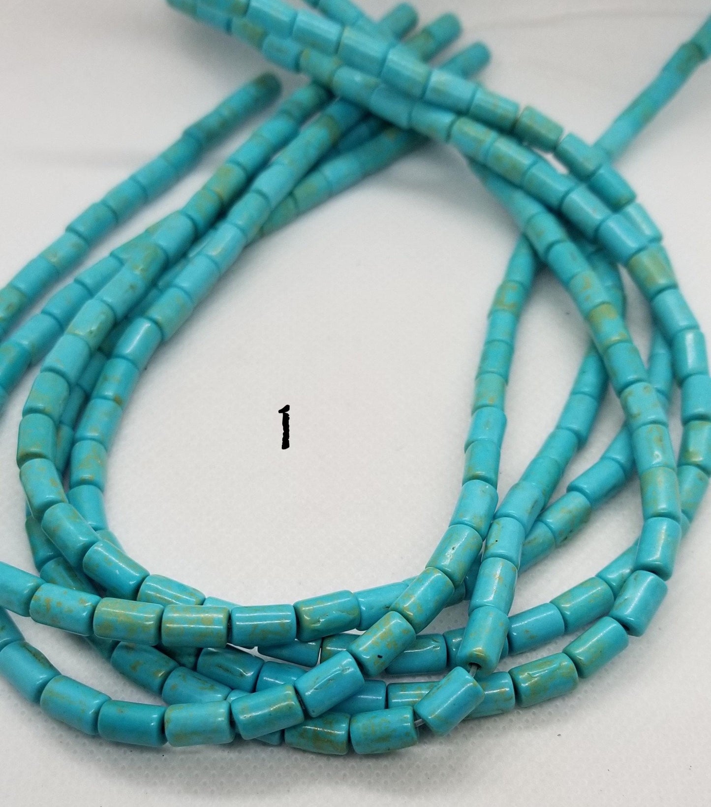1 strand Turquoise Column Beads, Dyed, Synthetic, 8x5mm, Hole 1mm, about 46pcs/strand, Full 15" strand, Choose from 6 colours
