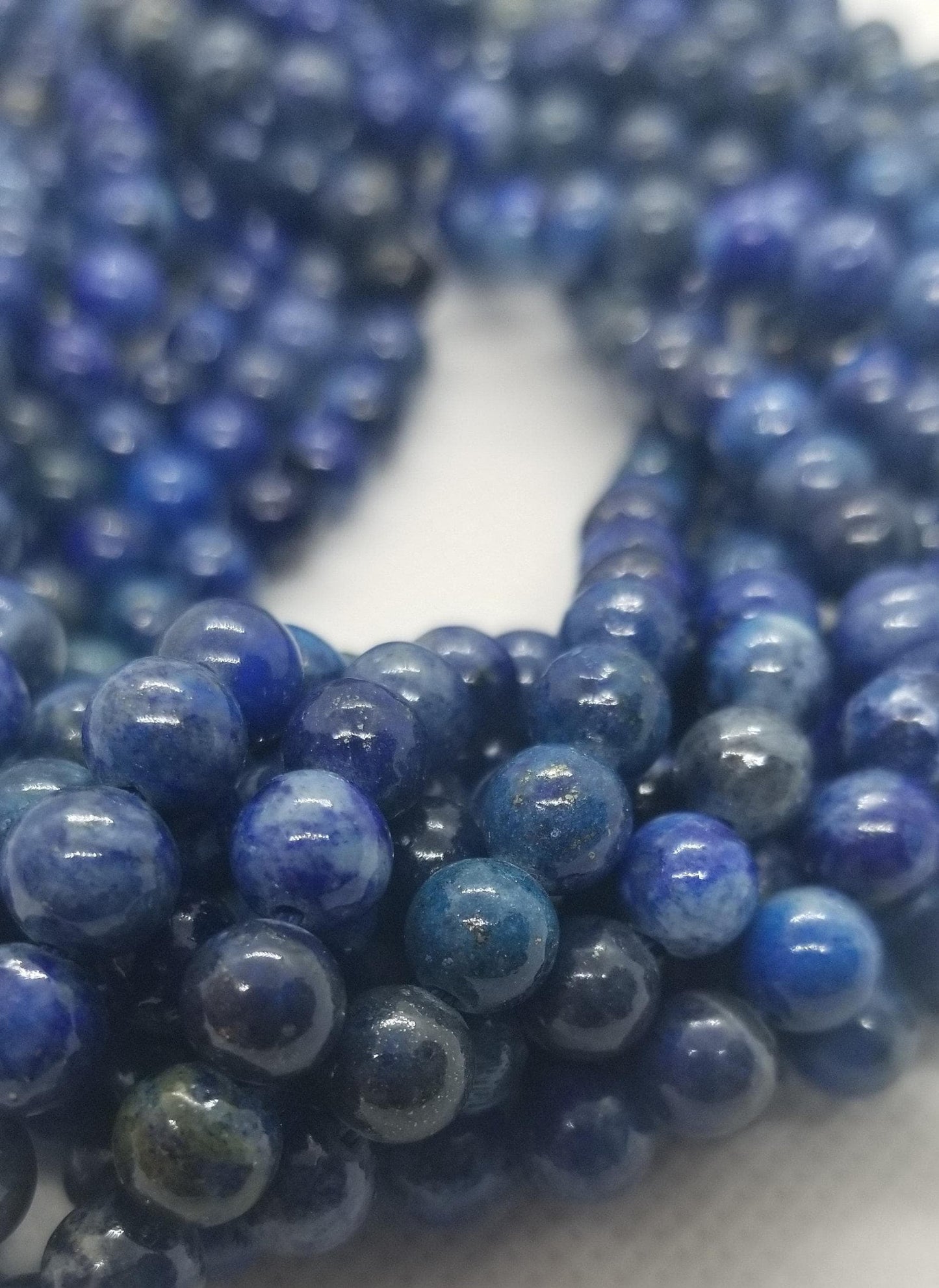 1 strand Natural Lapis Lazuli, Polished, Dyed, Round Beads, 6mm, Hole: 1mm; about 60 pcs/strand, Full Strand 15"
