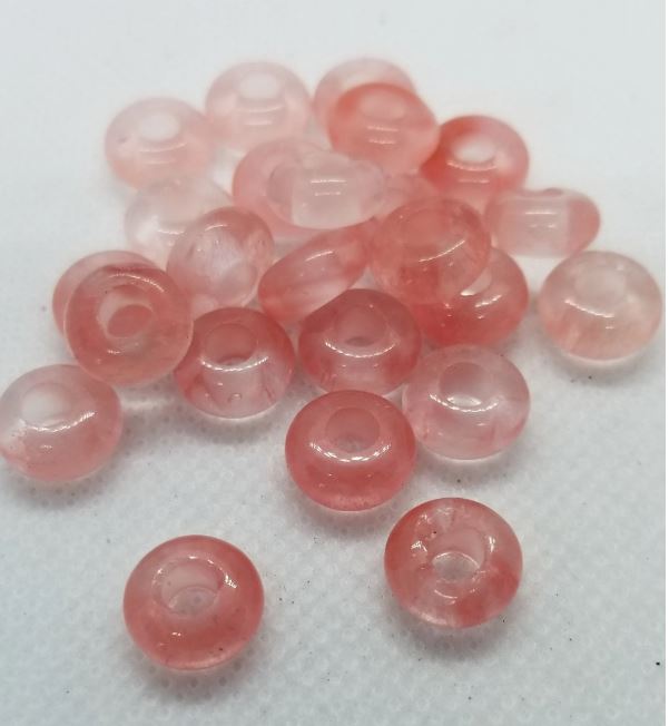 2 pieces Gemstone Rondelle Beads, 10.5x4.5mm, Hole 4mm, Hair Jewelry, Beard Jewelry, Dreadlock Beads