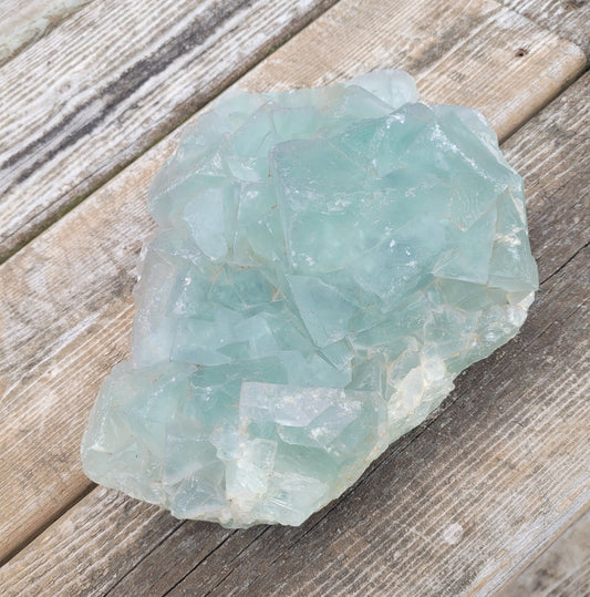 Large Raw Green Fluorite Crystal - Natural Formation Mineral Specimen