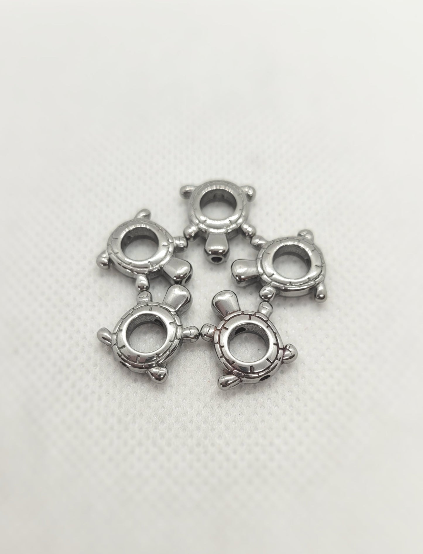 Unique Silver Bead Frames featuring Turtle Butterfly or Oval, 5 pieces, 304 Stainless Steel, Sizes listed in description