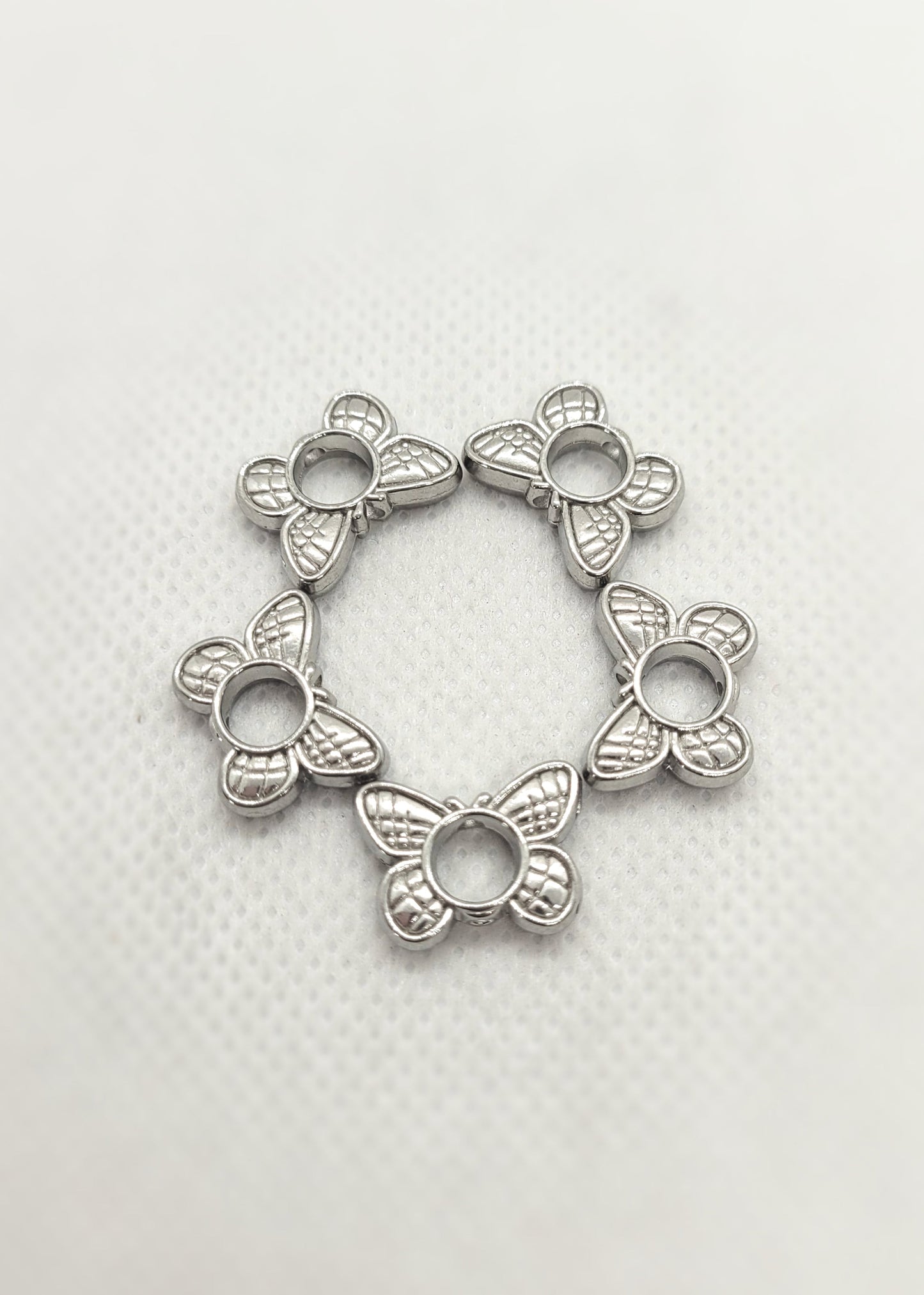 Unique Silver Bead Frames featuring Turtle Butterfly or Oval, 5 pieces, 304 Stainless Steel, Sizes listed in description