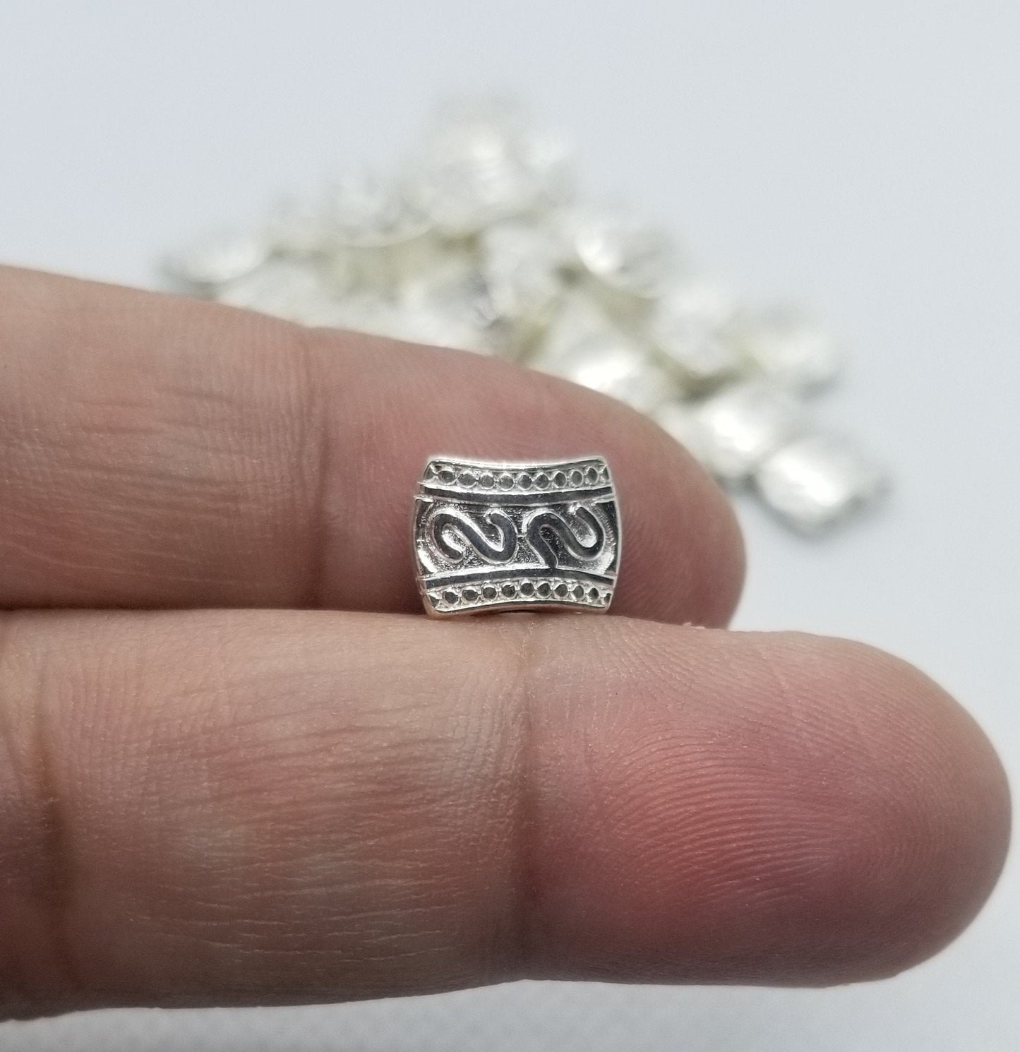 10 pieces Multi-Strand Spacer Bar,  Links, Separator Bar, Lead Nickel Free, Silver, Tibetan Style, Rectangle, about 11x8x5mm, Hole 1mm
