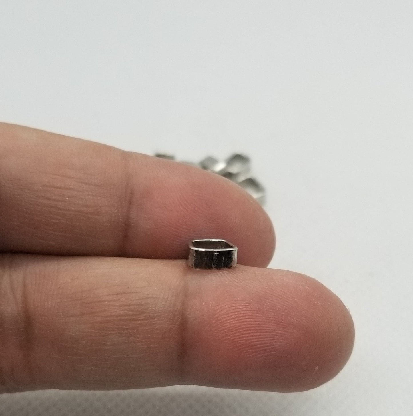 10 pcs 304 Stainless Steel Silver Quick Links, Rectangle Links, Bails, Jump Rings, Closed Unsoldered, 7x5x3mm, Inner 5.8x3.8mm