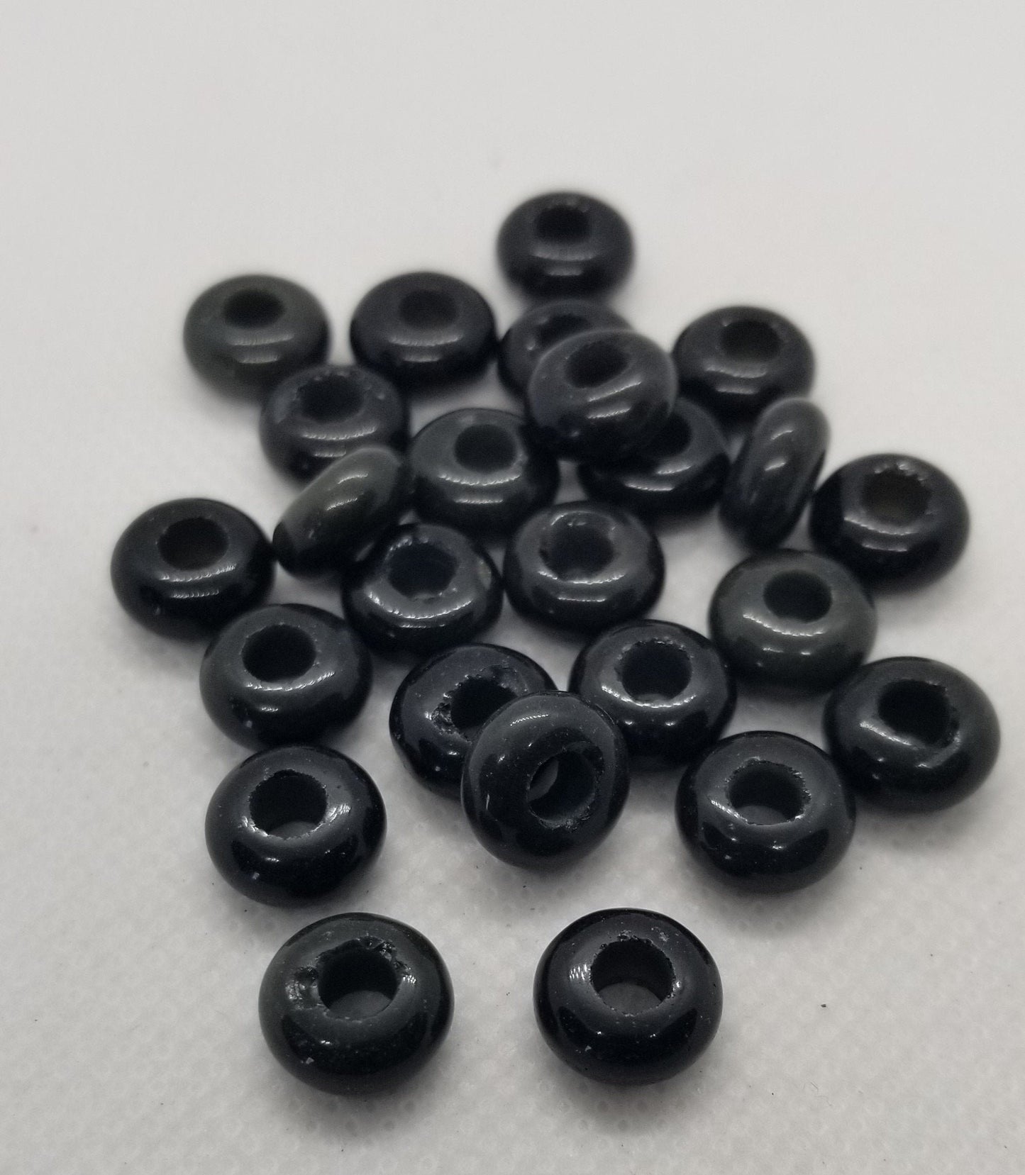 2 pieces Gemstone Rondelle Beads, 10.5x4.5mm, Hole 4mm, Hair Jewelry, Beard Jewelry, Dreadlock Beads