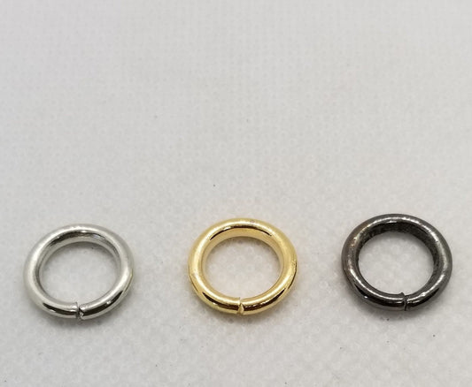 20 pieces Large Jump Rings, Unsoldered, Choose Silver, Gold or Gunmetal, 12 Gauge, 12x2mm, Inner diam 8mm, Beard or Hair Jewelry, Chain Link