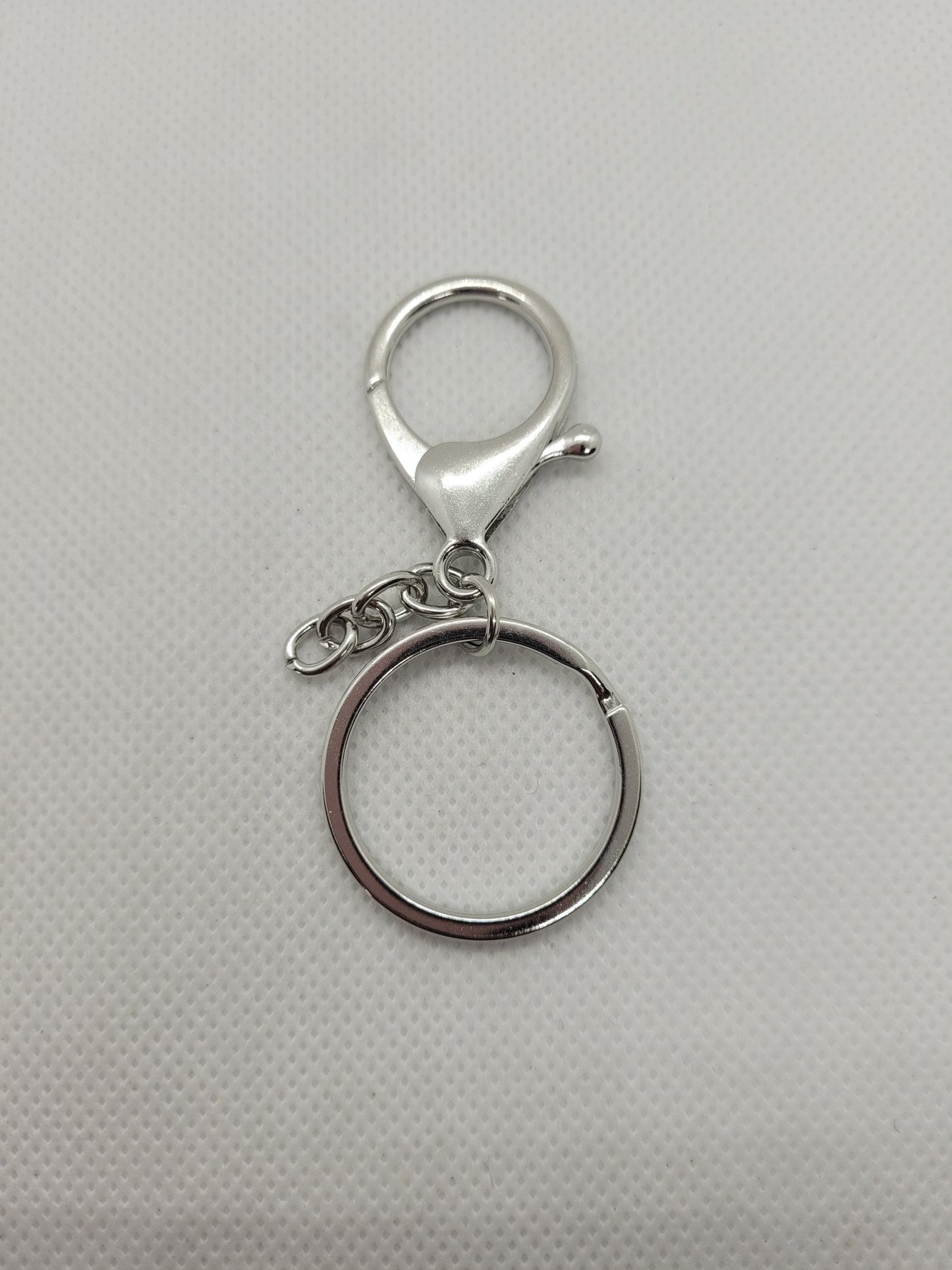 5 pcs Split Ring Key Ring with Extra Large Lobster Claw and Chain, 6 colours, 68mm total length, More details in description