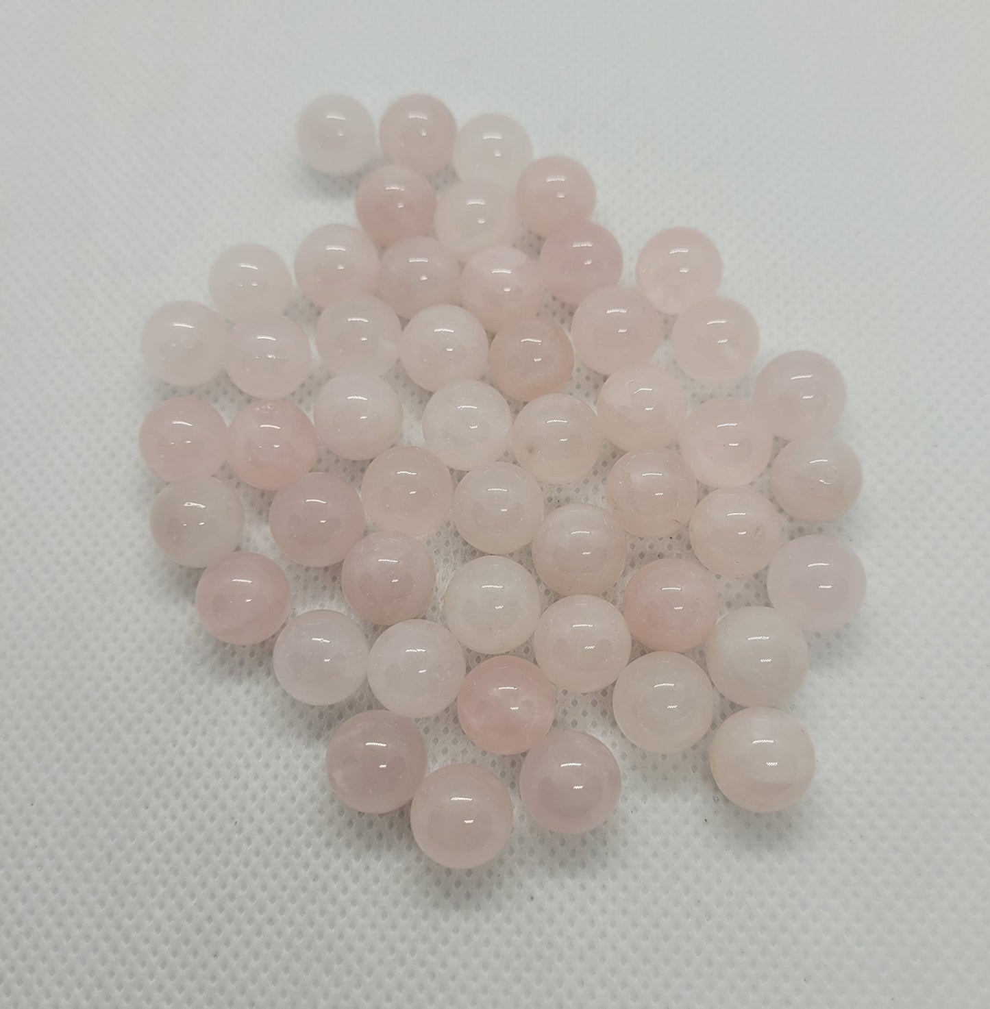 4 pieces Natural Rose Quartz Beads, 10mm Round, Hole 1mm, Half Drilled for earrings, pendants, drops, dangles, Natural Gemstone Supplies