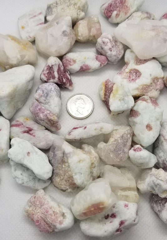Pink Tourmaline with Quartz, Natural Pink Tourmaline on Quartz Matrix, 1 piece for Wire wrapping, Jewelry making, Undrilled