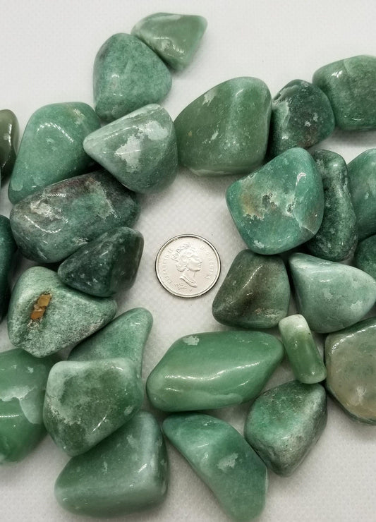 Natural Green Aventurine, Real Green Aventurine, Tumbled Rough, 1 piece for Wire wrapping, Jewelry making, Undrilled