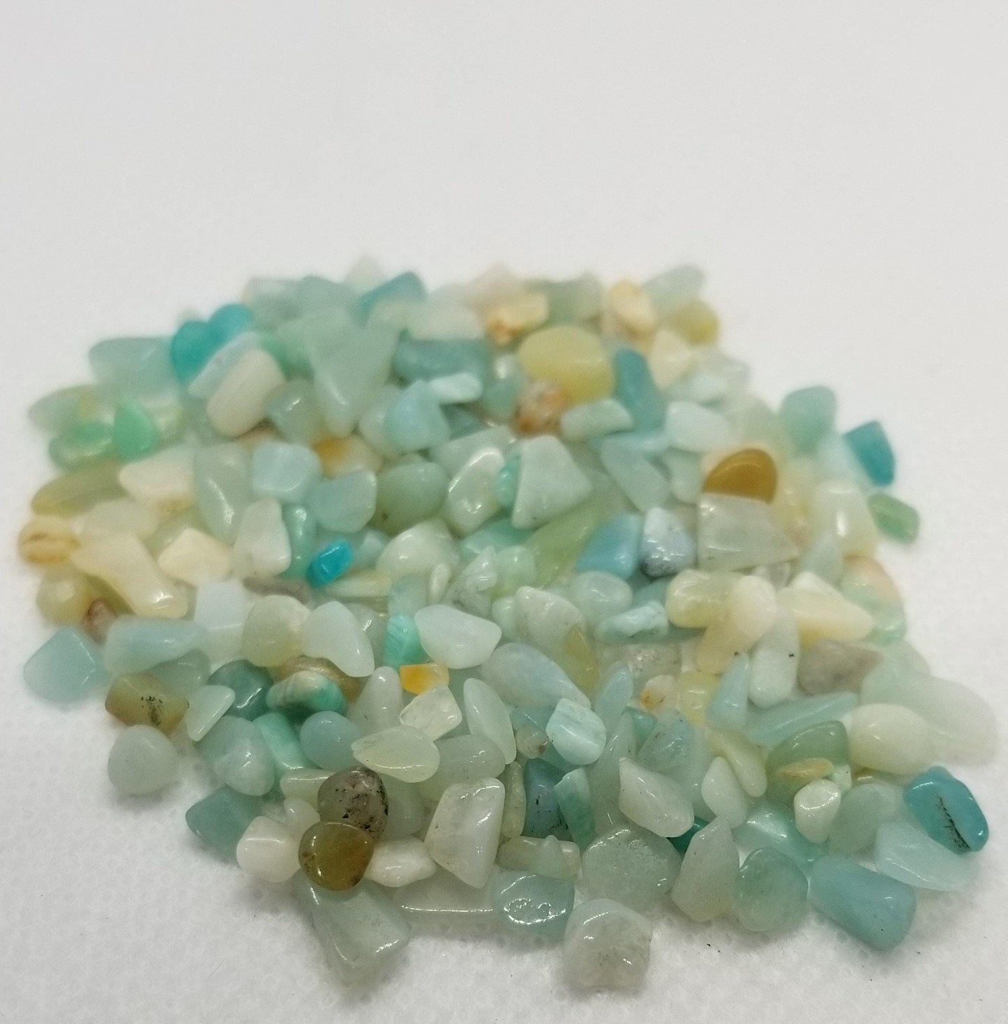 30 grams Natural Amazonite Gemstone Crystal Chips, No Hole, Undrilled, Small to Medium size, about 2-8mm x 2-4mm approximately