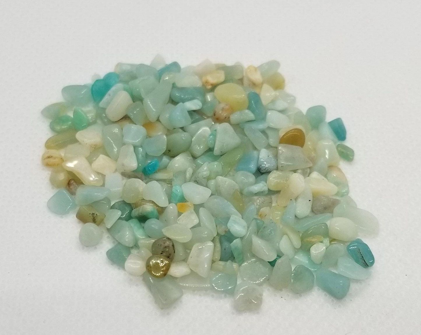 30 grams Natural Amazonite Gemstone Crystal Chips, No Hole, Undrilled, Small to Medium size, about 2-8mm x 2-4mm approximately