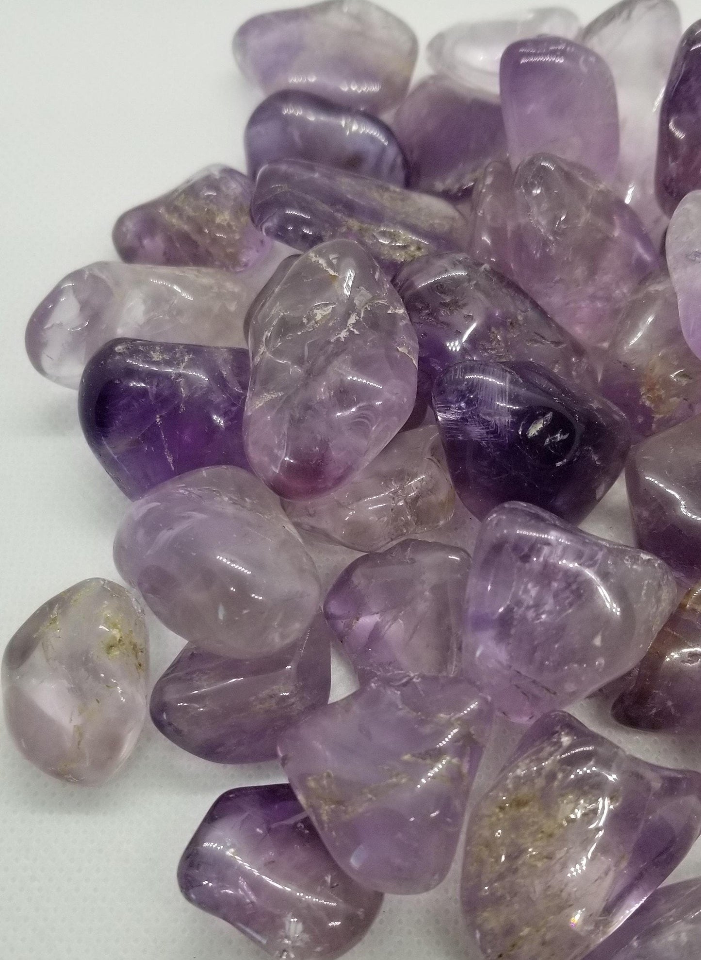 Natural Amethyst Tumbled Stones, Grade B, 4 pieces Real Amethyst Crystal, Rough Tumble for Wire wrapping, Jewelry making, Undrilled