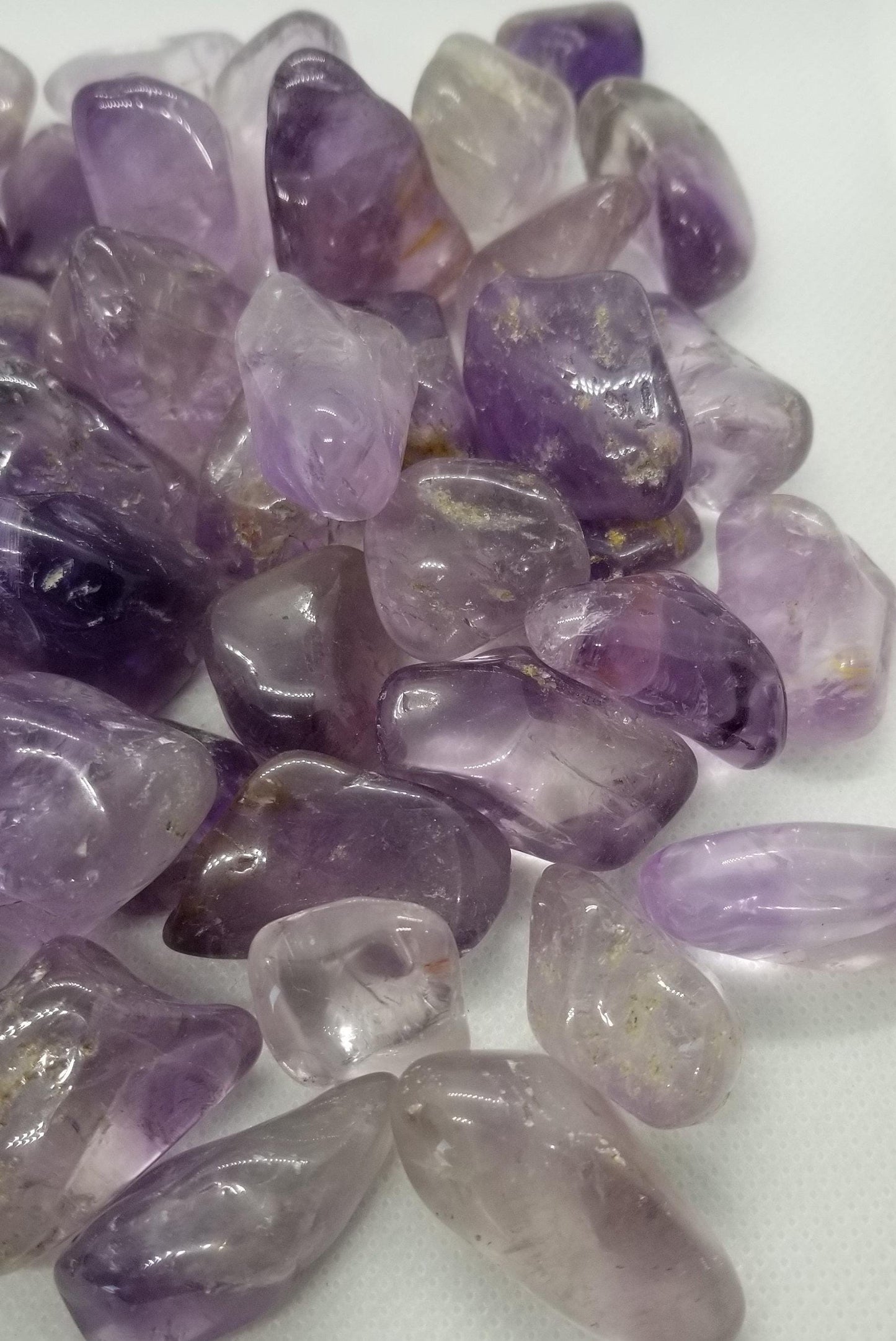 Natural Amethyst Tumbled Stones, Grade B, 4 pieces Real Amethyst Crystal, Rough Tumble for Wire wrapping, Jewelry making, Undrilled
