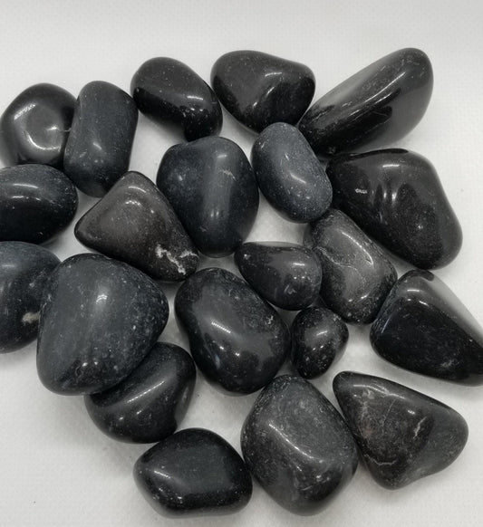 Natural Black Onyx, Real Black Onyx, Tumbled Stone, 4 pieces for Wire wrapping, Jewelry making, Undrilled