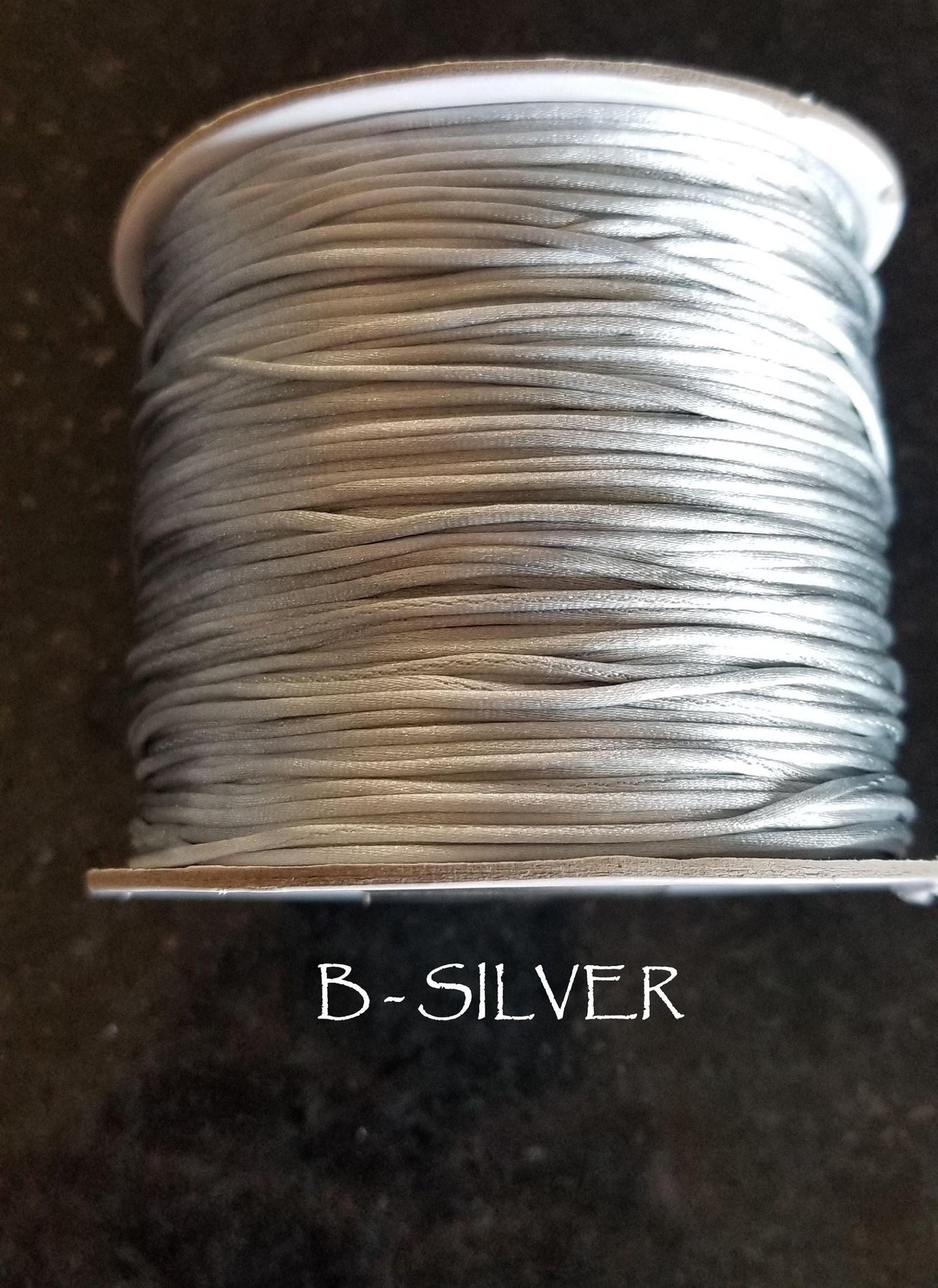 1mm Satin Rattail cord, 10 meters on a reusable spool, Nylon cord, Faux silk cord for bracelets, necklaces, knotting projects