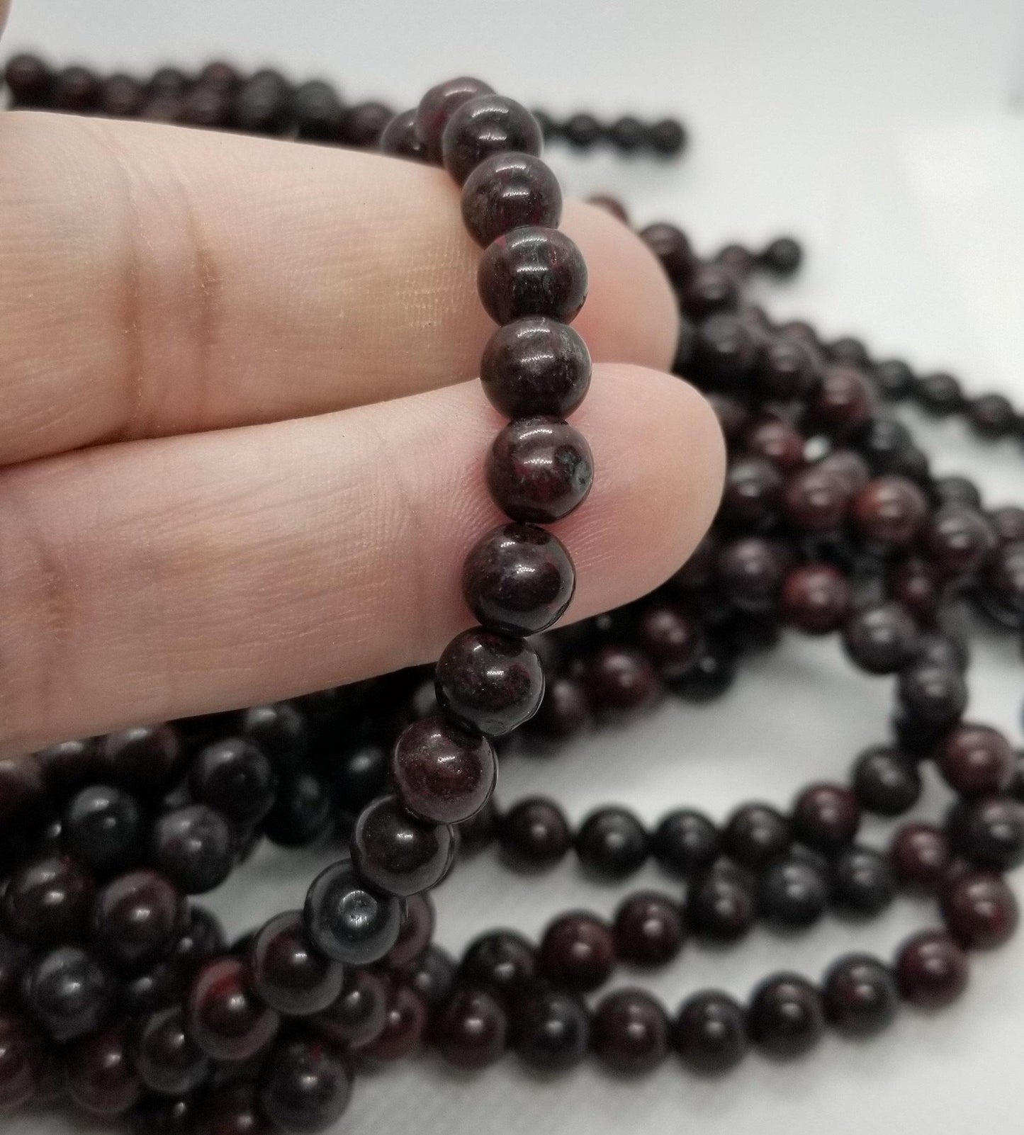 1 strand Natural Bloodstone Beads, Heliotrope Stone, High Grade, Polished, Round, 6mm, Hole 1mm, about 60pcs/strand, Full 15 inch strand