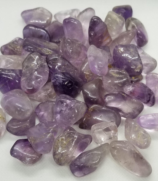 Natural Amethyst Tumbled Stones, Grade B, 4 pieces Real Amethyst Crystal, Rough Tumble for Wire wrapping, Jewelry making, Undrilled
