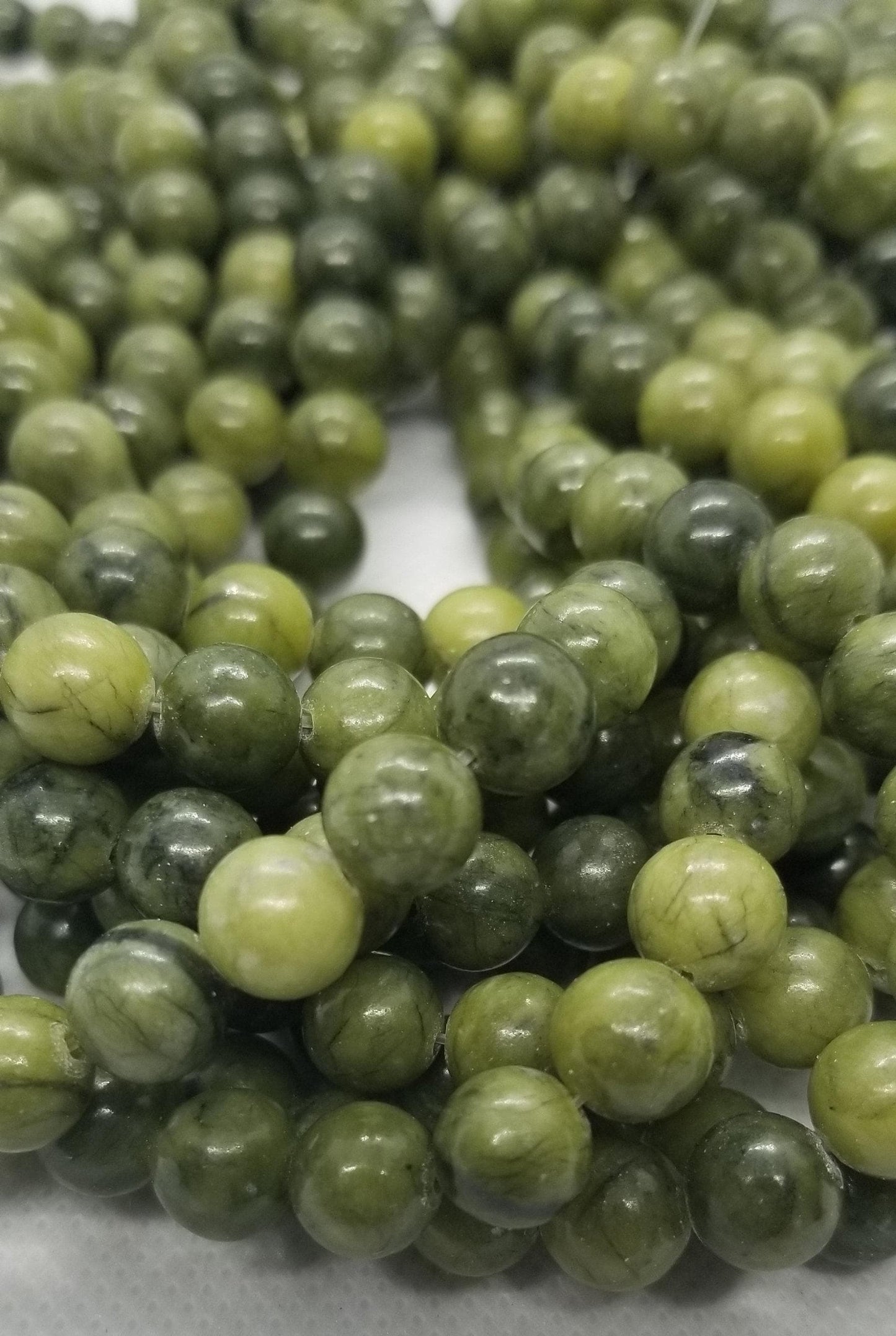 1 strand Natural Taiwan Jade Beads, Round, Polished, 8mm, Hole 1mm, about 45pcs/strand, Full 15" strand