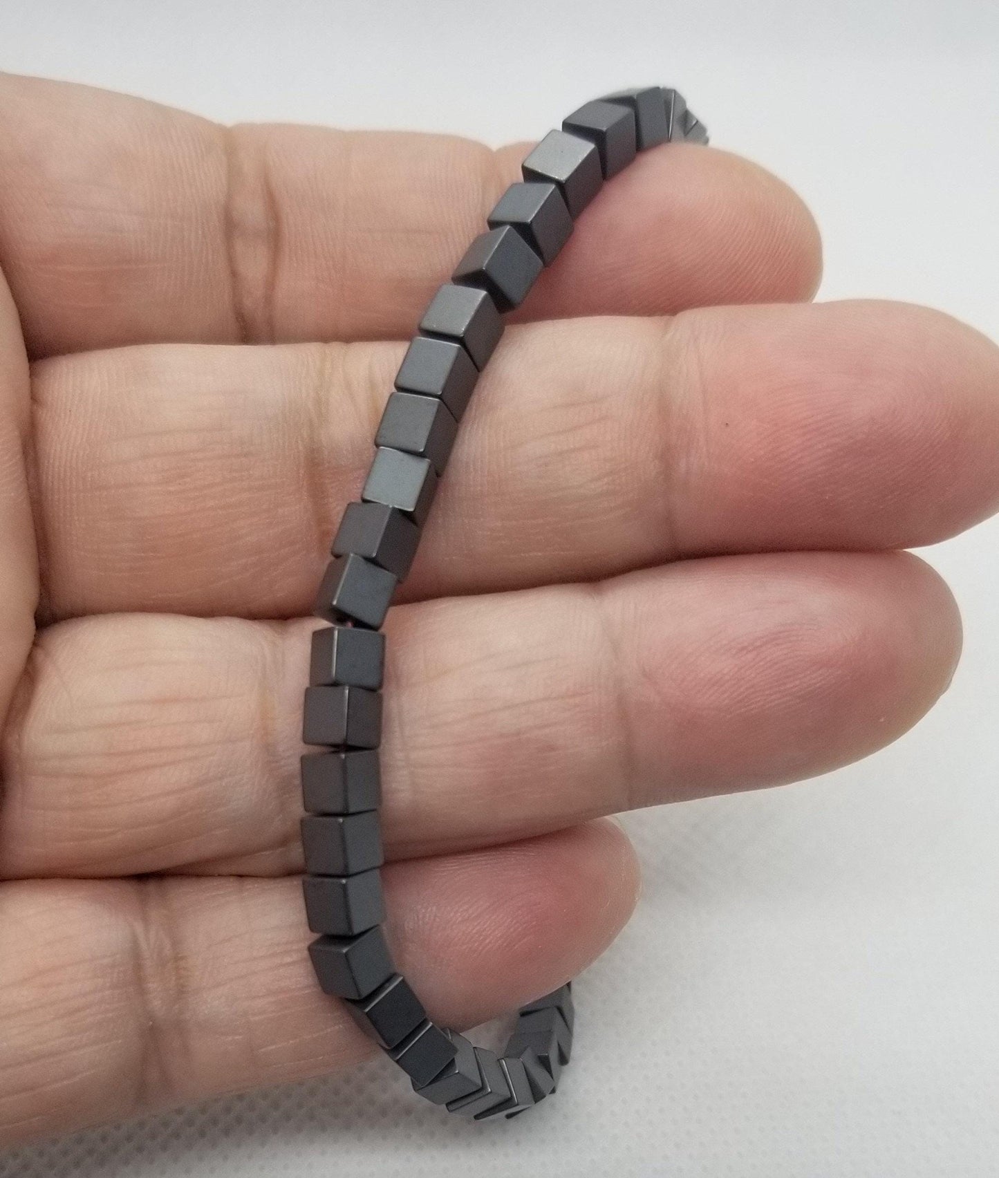 1 strand Frosted Hematite Cube Beads, Nonmagnetic, Synthetic, Electroplate, Matte Black, 4x4x4mm, Hole 1mm, about 85pcs, Full 16 inch strand