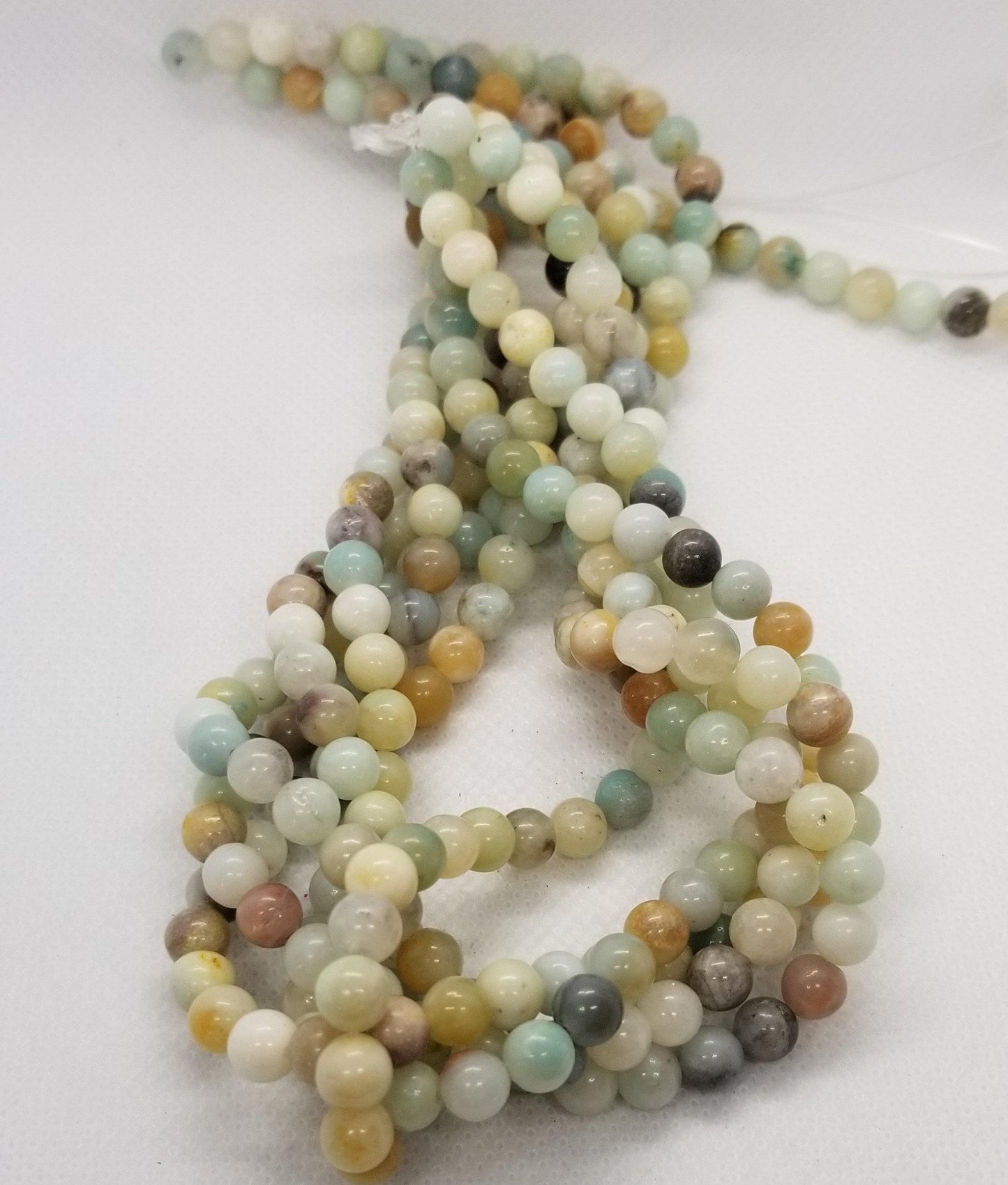 1 Strand Natural Amazonite Beads, Polished, Round, 6mm or 8mm, Hole 1mm, Full strand 15 inches(38cm) each, see description for details