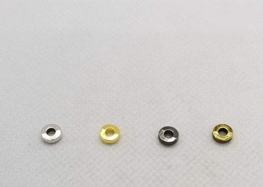 20 pieces Heishi Discs, Rondelle, Donut, Tibetan Style Alloy, Cadmium, Nickel, Lead Free, Choose from 4 colours, 6x2mm, Hole 2.5mm